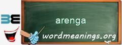 WordMeaning blackboard for arenga